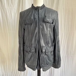 【1円スタート】【ヴィンテージ】■NeiL BarreTT 　ニールバレット■レザー　ジャケット　ブルー系　タグ付き