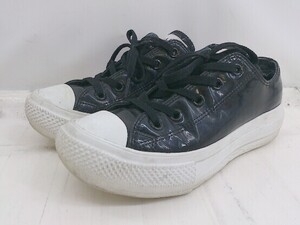 ◇ CONVERSE ALL STAR LIGHT PLTS HOLOGRAM OX 31303641 スニーカー シューズ サイズ 22.5cm ブラック レディース E