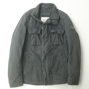 美品 Abercrombie ＆Fitch アバクロンビー＆フィッチ SENTINEL JACKET ヴィンテージ加工 ヘビーコットン ミリタリージャケット M(JP:L)