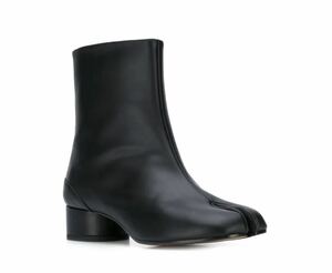 直営店購入 Maison Margiela メゾン マルジェラ 足袋 ブーツ タビブーツ Tabi boots 35 アンクルブーツ レザー ローヒール 黒 美品