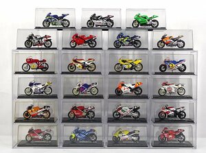 緑屋z■ ディアゴスティーニ　1/24スケール　チャンピオン バイクコレクション　23点　まとめて　ケース付き　　bni/10-247/27-4#140