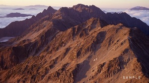 あの山の写真 / 穂高山群を望む　画像サイズ：228×403mm