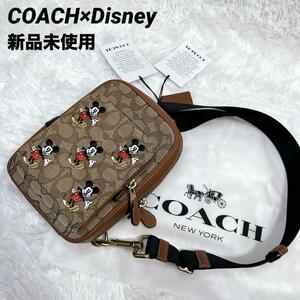 新品未使用 COACH × DISNEY コーチ ディズニー コラボ ボディバッグ ショルダーバッグ ミッキー CM721 メンズ レディース 斜め掛け 2WAY