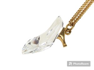 スワロフスキー　SWAROVSKI 　クリスタル　ガラスの靴　モチーフ　ネックレス　ゴールドカラー　YAS-10296