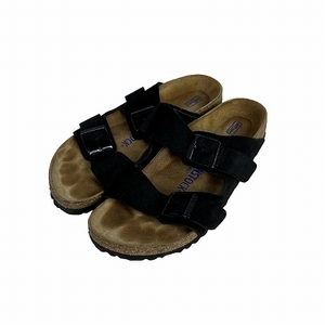 ビルケンシュトック BIRKENSTOCK サンダル アリゾナ スウェード 23cm 黒 ブラック レディース