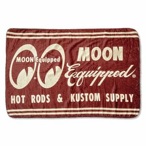 送料520円　MOON Equipped フリース ブランケット [MQG207BR]　MOONEYES