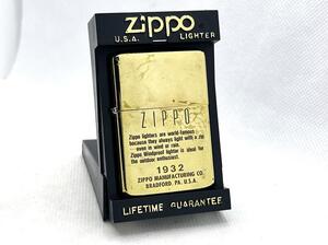 ヴィンテージ ZIPPO ジッポー 1986年 ソリッドブラス 真鍮 ライター