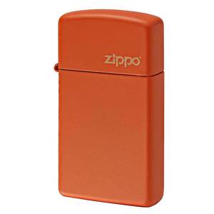 Zippo ジッポライター スリム オレンジ マット ジッポ ロゴ SLIM Orange Matte Zippo Logo 1631ZL メール便可