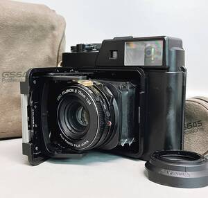 FUJICA フジカ 6×4.5 GS645 Professional 中判フィルムカメラ フィルター 純正ケース付き（EBC FUJINON S 75mm 1：3.4） 