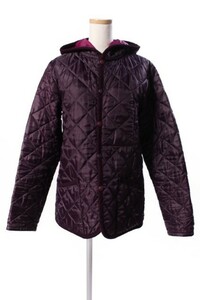 ラベンハム LAVENHAM ジャケット キルティング 中綿 フード 38 紫 パープル btm0504 レディース