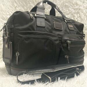 1円★美品/A4◎/大容量★ TUMI トゥミ ビジネスバッグ ボストンバッグ ショルダーバッグ 2way ALPHA BRAVO 222340HK2 ナイロン ブラック 