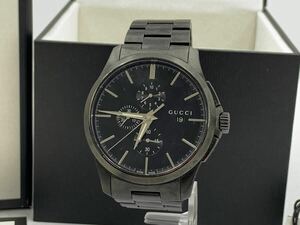 〇1198 GUCCI グッチ Gタイムレス 126.2 クオーツ クロノグラフ メンズ 腕時計 外観美品