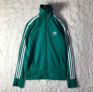 【アパレル】★美品★ adidas アディダス トラックジャケット ジャージ トレフォイルロゴ M寸 緑 ベッケンバウアー サイドライン