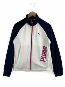 PUMA プーマ トラック ジャケット sizeS/ホワイト×ネイビー ◇■ ☆ dja2