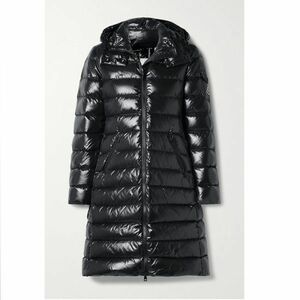 【CU】MONCLER モンクレール　ロングダウンコート　MOKA　モカ　ブラック　1C51300 68950 999　＃4　ラッカーナイロン【新品・正規品】