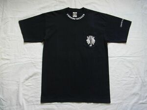 ★ 90s00s USA製 ビンテージ CHROME HEARTS クロムハーツ ネックレター スクロールラベル ダガー ポケット Tシャツ sizeL 黒 ★古着 初期