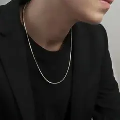 【残り僅か】シルバー　アクセサリー　ネックレス　メンズ　シンプル　韓国