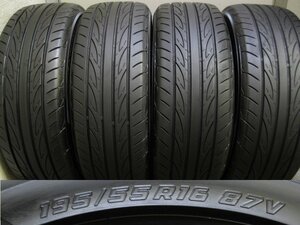 ■USED■YOKOHAMA ADVAN FLEVA V701 195/55R16 4本セット■アドバン フレバ 2022年製■