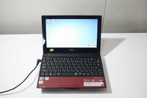 【PK123】 windows 7搭載 acer ASPIRE ONE D255 部品取り・修理ベース用　ジャンク　