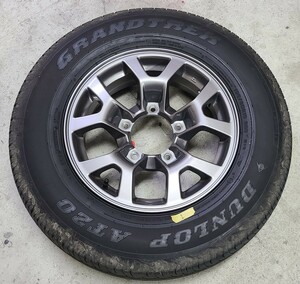 スズキ ジムニー シエラ 純正アルミホイール／ダンロップタイヤ付き DUNLOP GRANDTREK AT20 195/80R15 96S 1本 ／管理番号：１