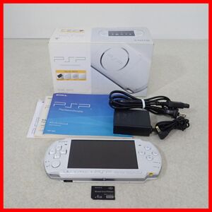 動作品 PSP プレイステーションポータブル PSP-3000 パールホワイト PEARL WHITE 本体 SONY ソニー 箱説付【10