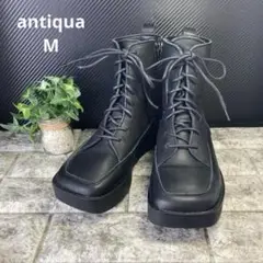 【美品】antiqua SAKU 作 厚底ブーツ アンティカ　ブラック　M