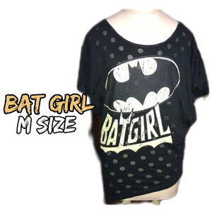 バットガール【BATGIRL】Tシャツ ドルマン アメコミ ドット（M）USED