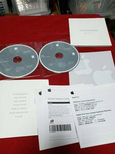 iMac　付属OS　Mac OS X install DVD MacOSVersion 10.6.2 及 Application Install DVD の2枚です 冊子やシール等写真にあるものが付属