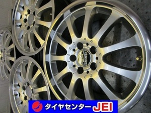 18インチ カールソン 8J+40/9J+40 114.3 Carlsson セダン SUV 中古アルミホイール4本セット 送料無料(A18-3636)