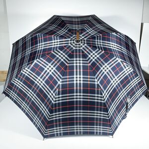 2 Burberry バーバリー 傘 雨具 長傘 高級傘 レイングッズ ノバチェック ブラック系