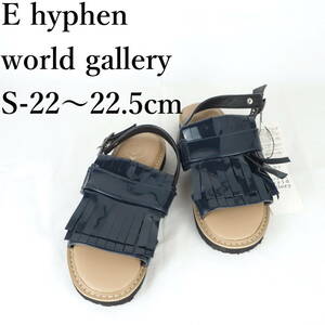 LK8943*E hyphen world gallery*イーハイフンワールドギャラリー*レディースサンダル*S-22〜22.5cm*ネイビー