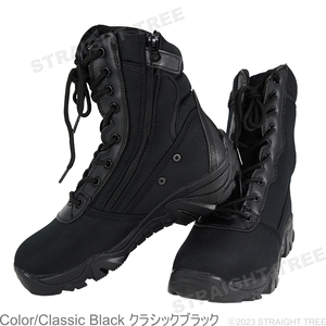 ブーツ ミリタリーブーツ タクティカルブーツ トレッキングシューズ サバゲー シューズ 靴 装備 メンズ SWAT ブラック 黒 無地 26.5cm