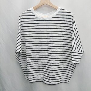 ◇ ⊂ Φ green label relaxing UNITED ARROWS ボーダー 半袖 Tシャツ サイズF ブラック系 レディース E