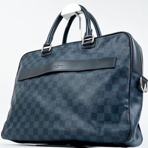 LOUIS VUITTON ルイヴィトン メンズ ポルト ドキュマン ダミエ コバルト ビジネスバッグ トート ブリーフケース N41347 A4◎