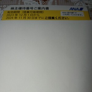 ANA株主優待券2024年11月末期限１枚