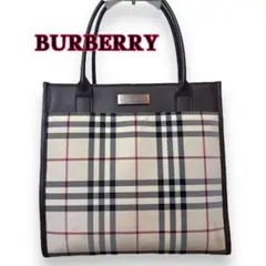 美品 BURBERRY バーバリー ノバチェック ハンドバッグ 金具 希少 廃盤