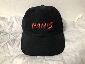 Supreme 16SS Paris 6-Panel Cap パリ キャップ 黒 フレイムロゴ ブラック スナップバック ファイアー 炎 USA製