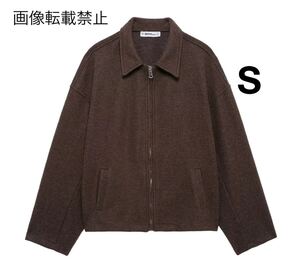 brown vintage ヴィンテージ レトロ ジャンパー ブルゾン アウター Sサイズ レディース★ZARA 好きな方に★2024 A/W 冬新作 新品未使用★