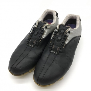 フットジョイ ゴルフシューズ 黒×シルバー ボア DNA 94845J レディース 24.0 ゴルフウェア FootJoy