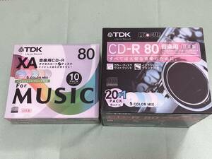 【匿名送料無料】新品即決【計31枚】TDK 日本製 CD-R AUDIO 音楽用CD 80分 5 COLOR MIX★XA タフネスコート 10枚パック★MY&OUR 21枚パック