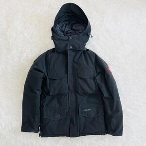 カナダグース カムループスダウンジャケット ブラック Sサイズ フード ワッペン 4078jm CANADAGOOSE 黒 kamloops ワッペン ジャケット 