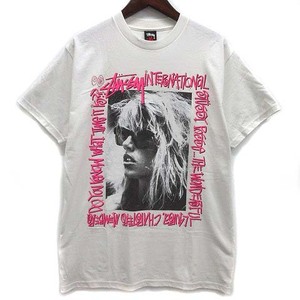 ステューシー STUSSY 00s ローラ フォト Tシャツ LAURA TEE 半袖 ホワイト 白 M 美品 メンズ