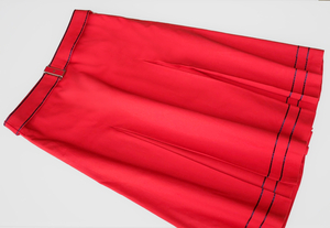 美品 49,000円 BURBERRYバーバリー スカートS Mサイズ36 38レッド赤ピンク フレアースカート台形スカートRRLギャザーANNASUIフリルスカート