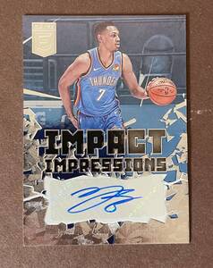 2021-22 Panini Donruss Elite Impact Impressions Auto Darius Bazley OKC Thunder NBAカード