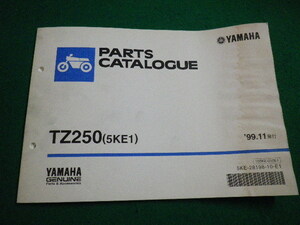 ■YAMAHA PARTS CATALOGUE　99年11月発行　TZ250　ヤマハ発動機株式会社■FAIM2022040813■