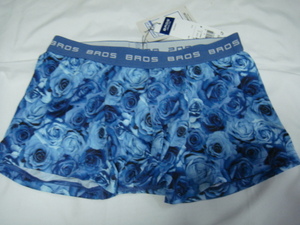 BROS by WACOAL MEN^,,.ハナコトバパンツ(ボクサーブリーフ)*サイズ:M(胸囲)76-84*BLUE ROSE_.,,^「未使用品」