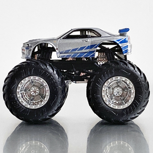 1/64 ホットウィール モンスタートラック ワイルドスピード ニッサン スカイライン GT-R BNR34 Hot Wheels Monster Truck Nissan Skyline