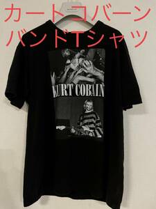 カートコバーン Kurt Cobain バンド 半袖 フォトプリント Tシャツ ニルヴァーナ NIRVANA バンT ロックT 