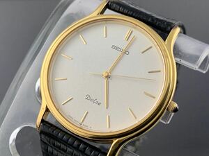 [A1429]1円～☆メンズ腕時計 クォーツ SEIKO セイコー ドルチェ DOLCE 9531-603A 動作品