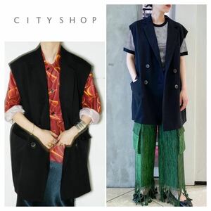 CITYSHOP ビッグシルエット　ジレ　テーラードカラー　ベストTAILORED COLLAR ベスト2271